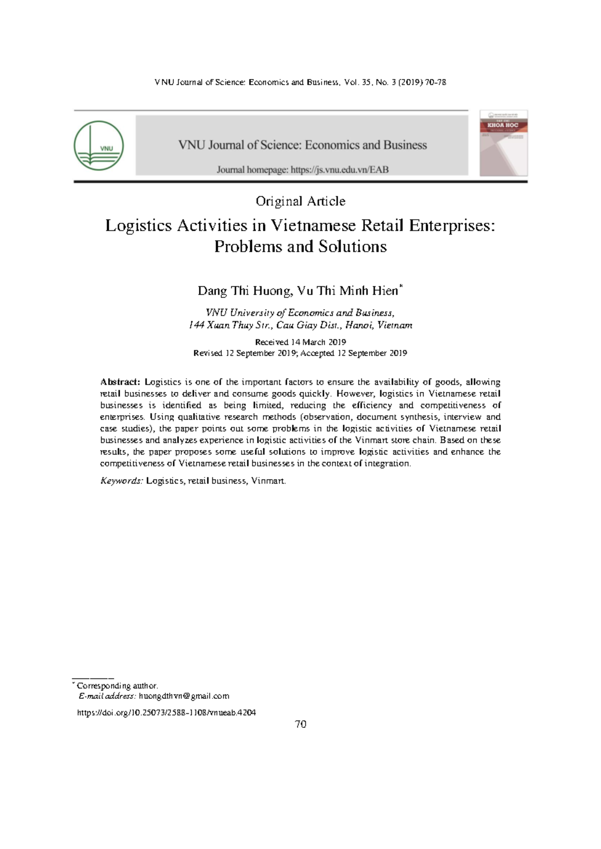 4204 37 8413 3 10 2019 1125 - VNU Journal of Science: Economics and ...