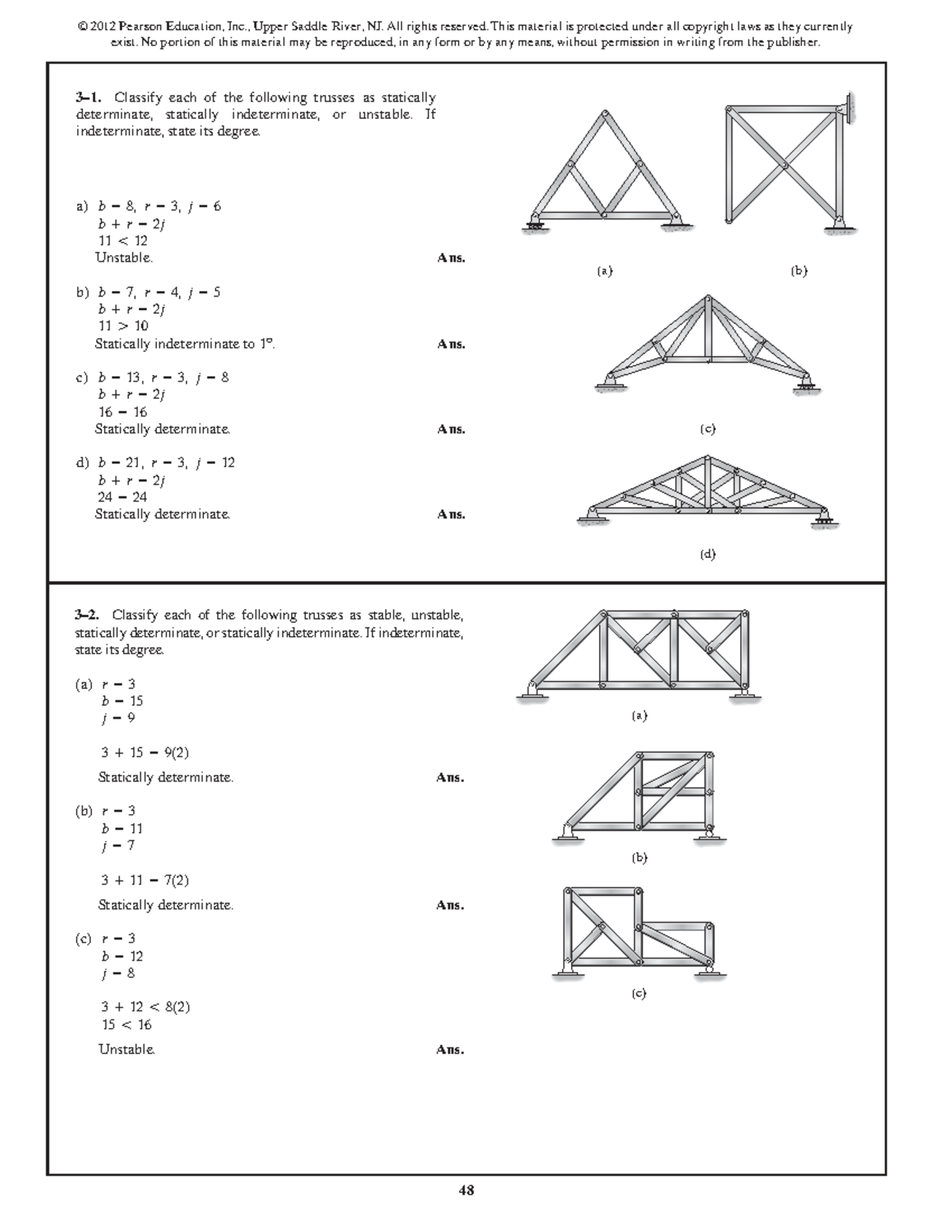 Chapter 3 - Structural Analysis: Truss Classification and Member Forces ...