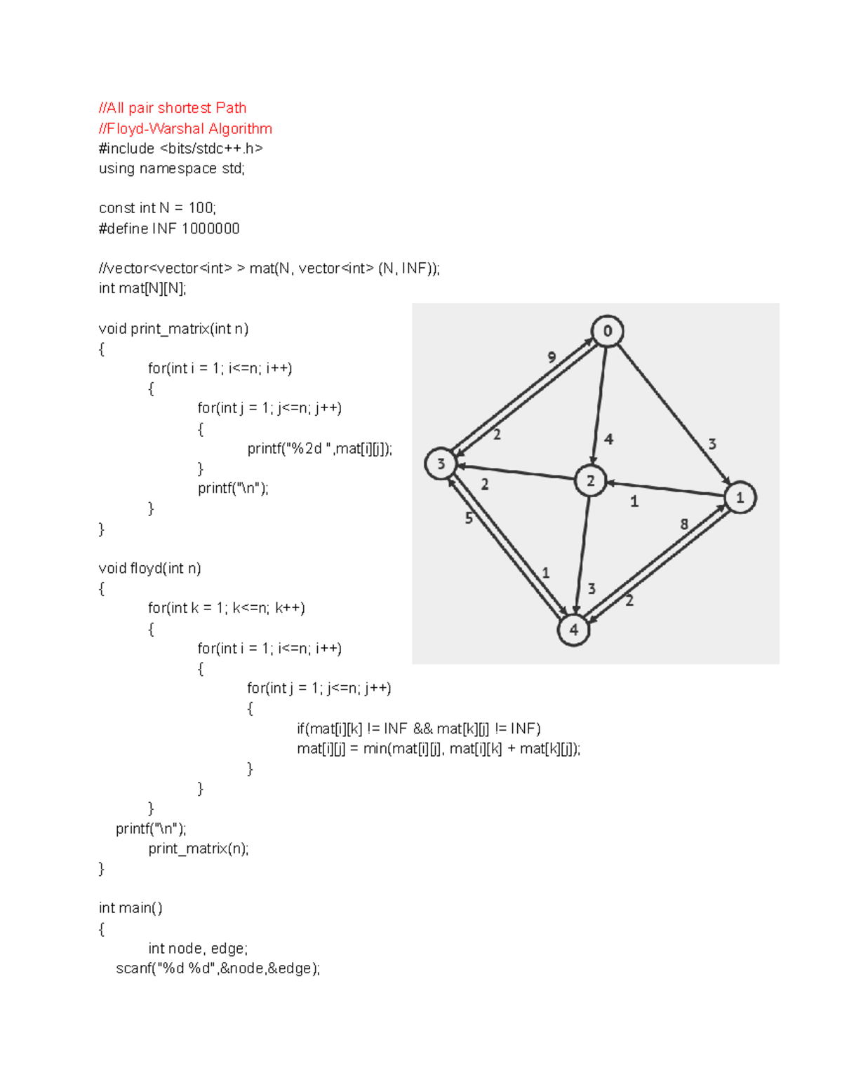 Floyd-Warshall and Dijkstra's Algorithms Overview - CS101 - Studocu