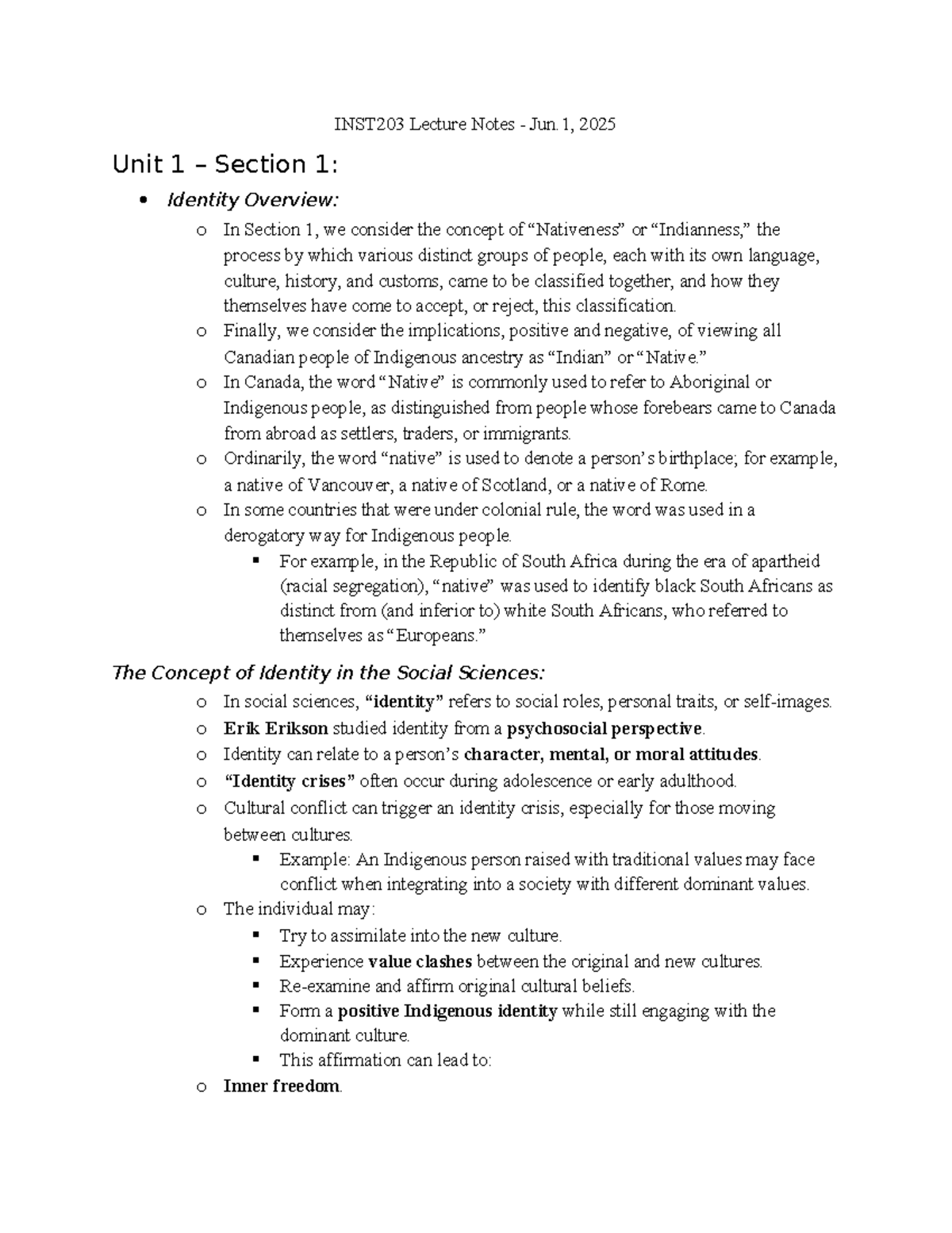 INST203 Lecture Notes - Jun.1, 2025: Understanding Identity and Legal ...