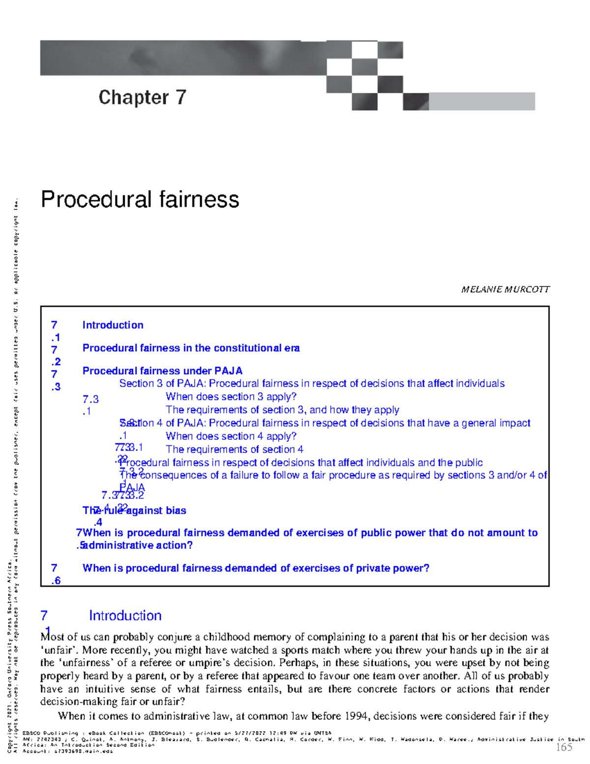 GQuinot AAnthony 2021 Chapter 7 on Procedural Fairness in Admin Justice ...