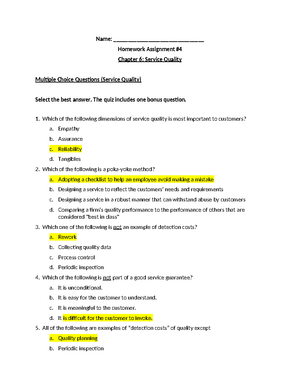QSO 310 Module 2 Homework: Service Strategy MCQs & Case Study Analysis ...