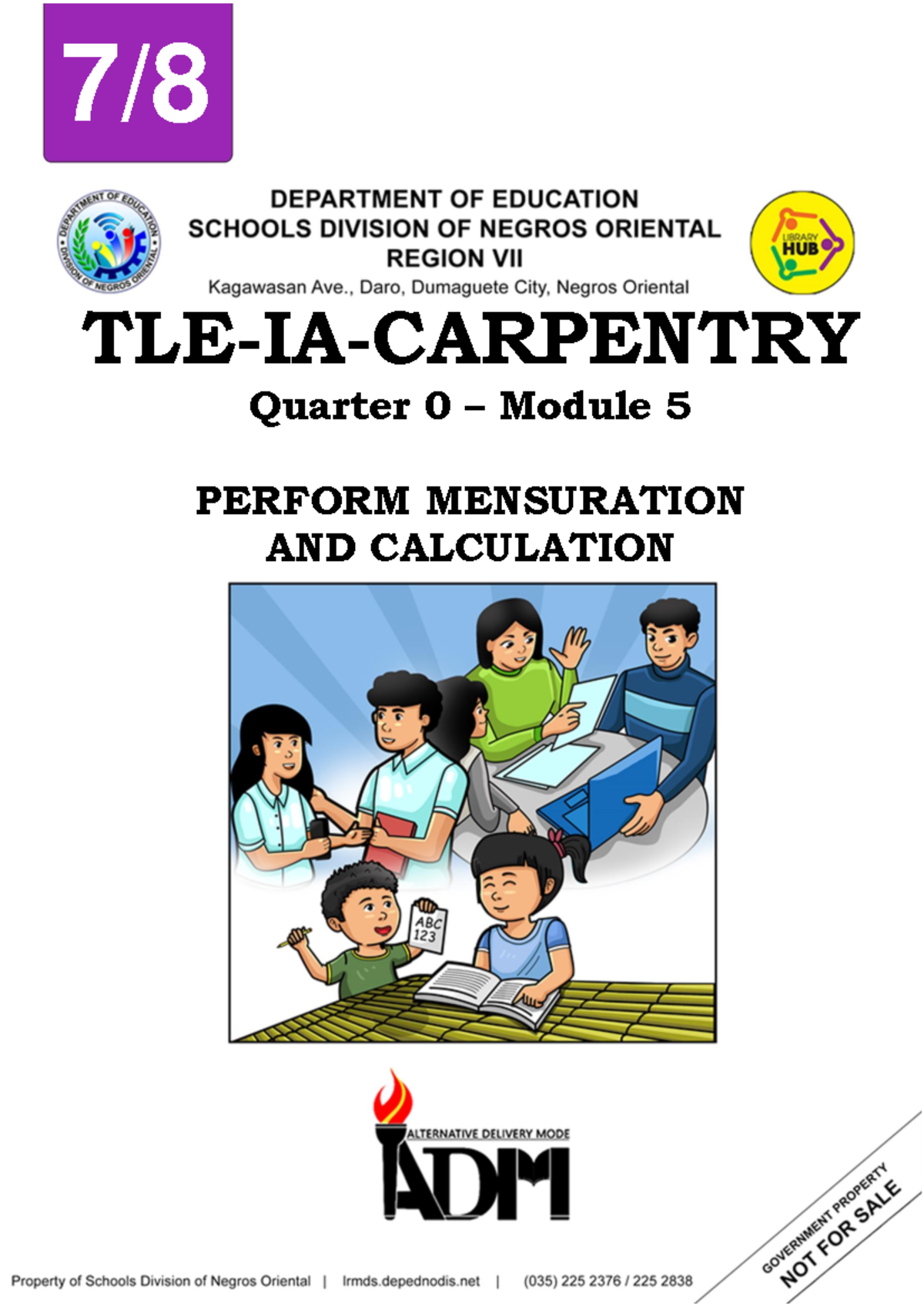 Q0 Module 5: Mensuration & Calculation in Carpentry for Grades 7-8 ...