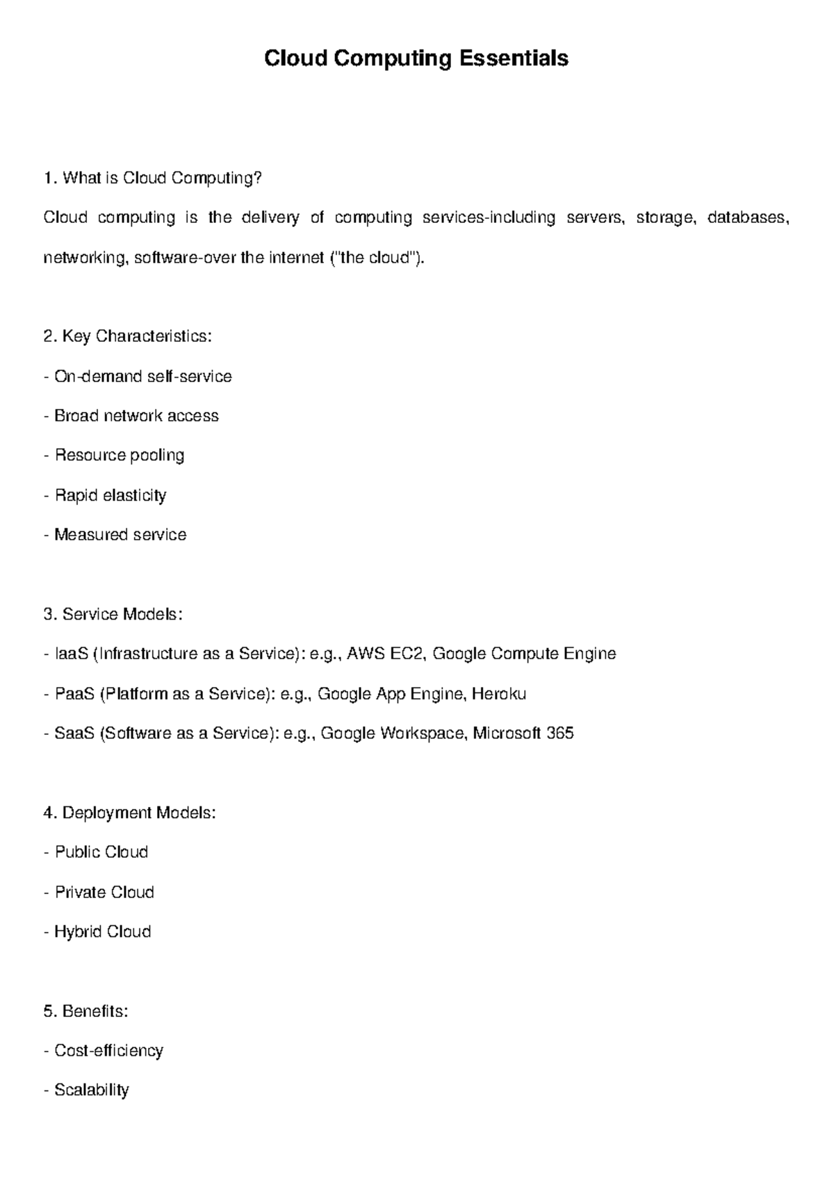 Cloud Computing Essentials - Cloud Computing Essentials What is Cloud ...