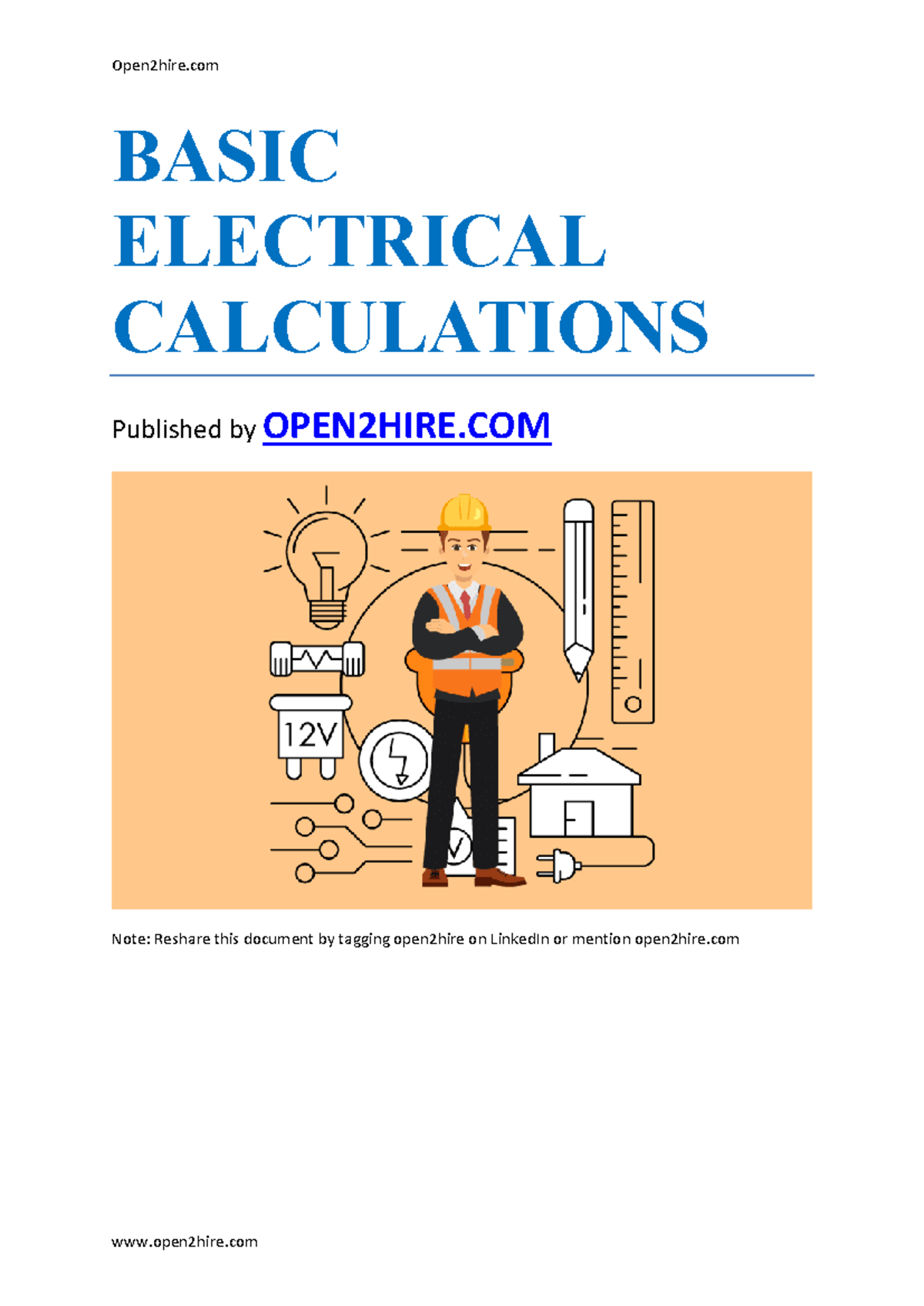 Basic Electrical Calculations by open2hire - Open2hire open2hire BASIC ...