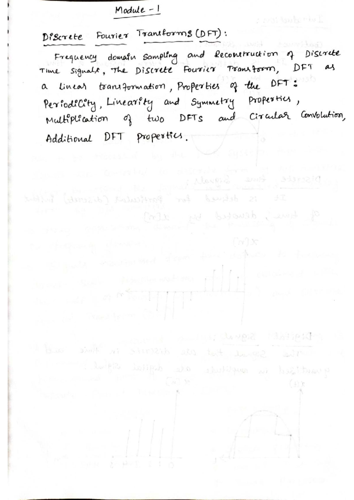 Module I: DFT and Frequency Domain Sampling in DSP Notes - Studocu