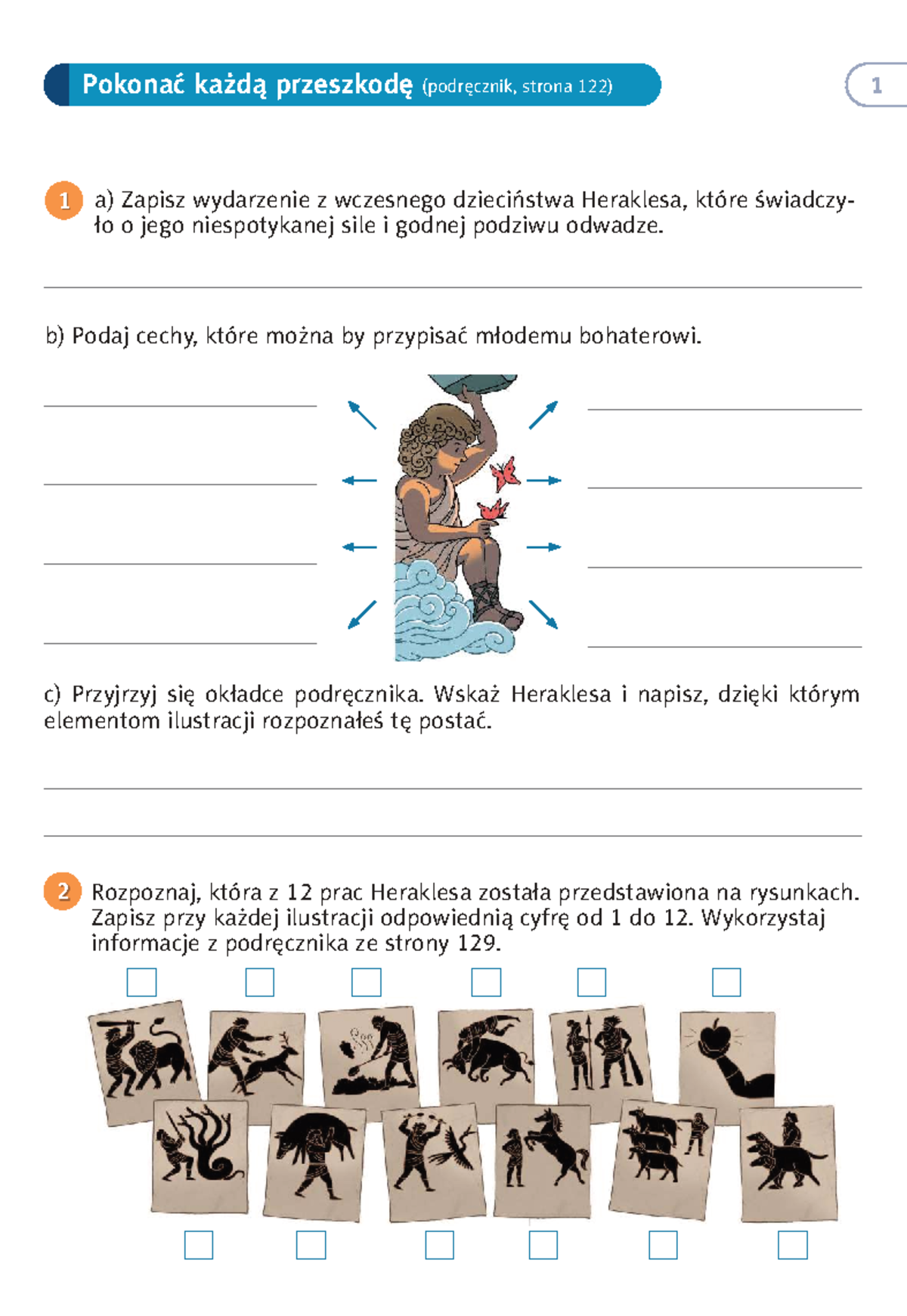 Herakles: Przygody i Cechy Bohatera - Podręcznik, str. 122-129 - Studocu