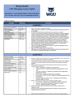 WGU C202 PA - C 202 PA - Help Articles PRE-ASSESSMENT: MANAGING HUMAN ...