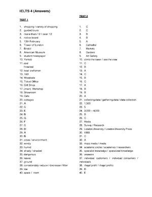 Cambridge IELTS 4 Practice Test 1 Listening and Reading Guide - Studocu