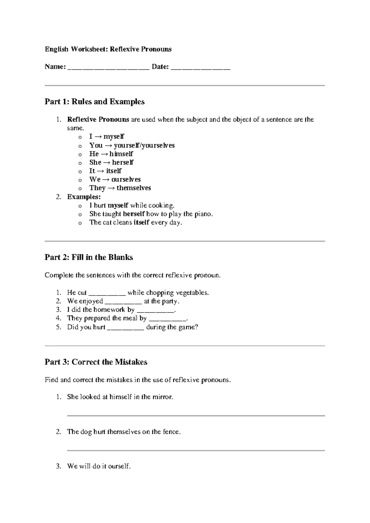 English Worksheet - Connectors: When and While Exercises - Studocu