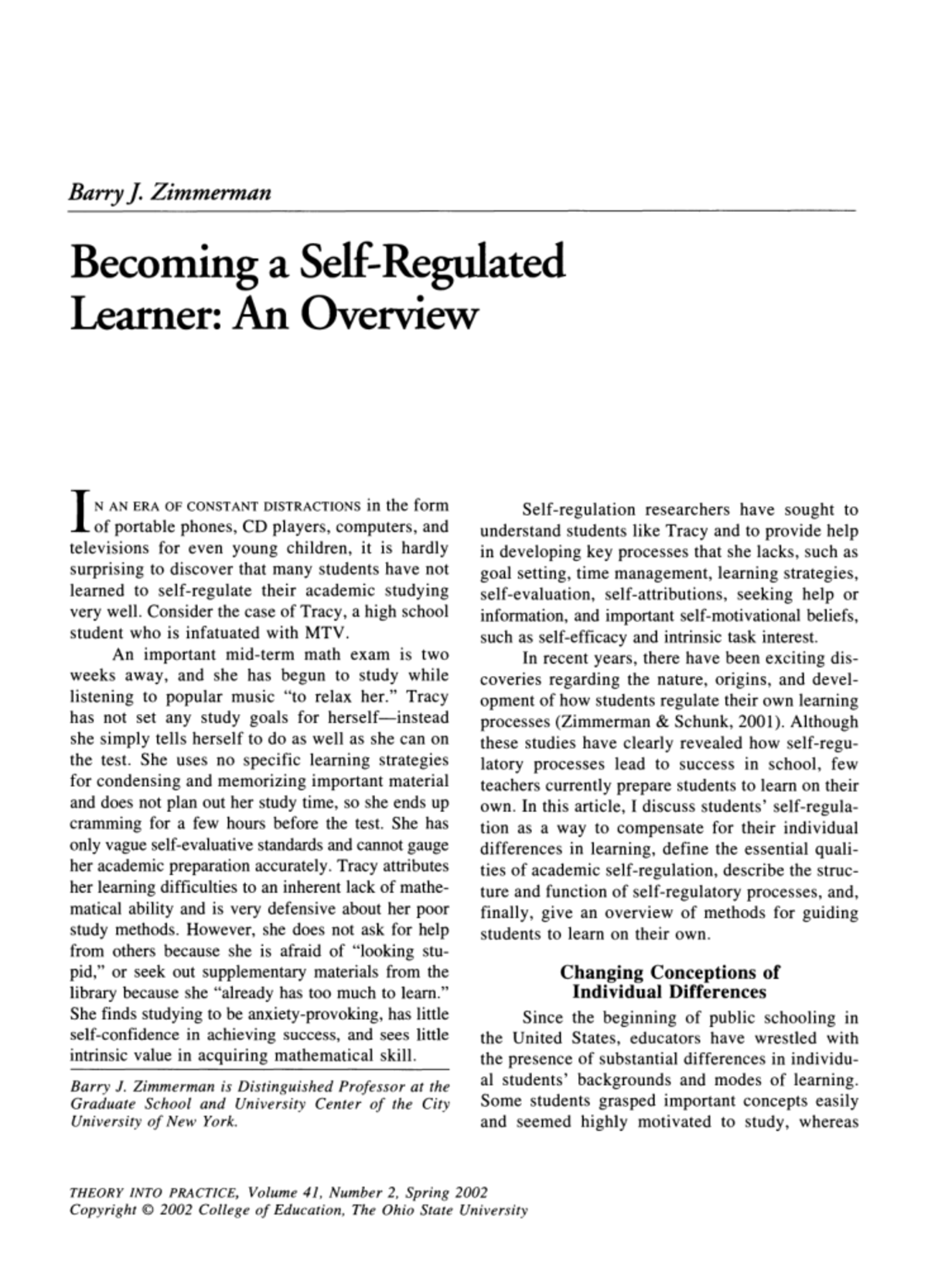 Becoming a Self-Regulated Learner: An Overview of Strategies and ...