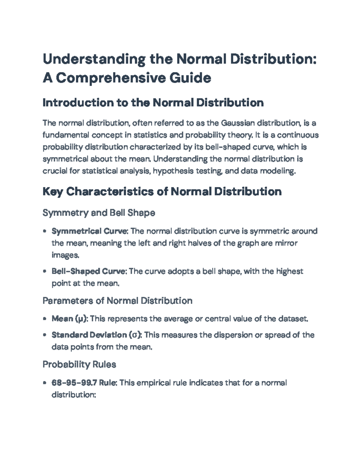 Understanding the Normal Distribution: A Detailed Guide with Examples ...