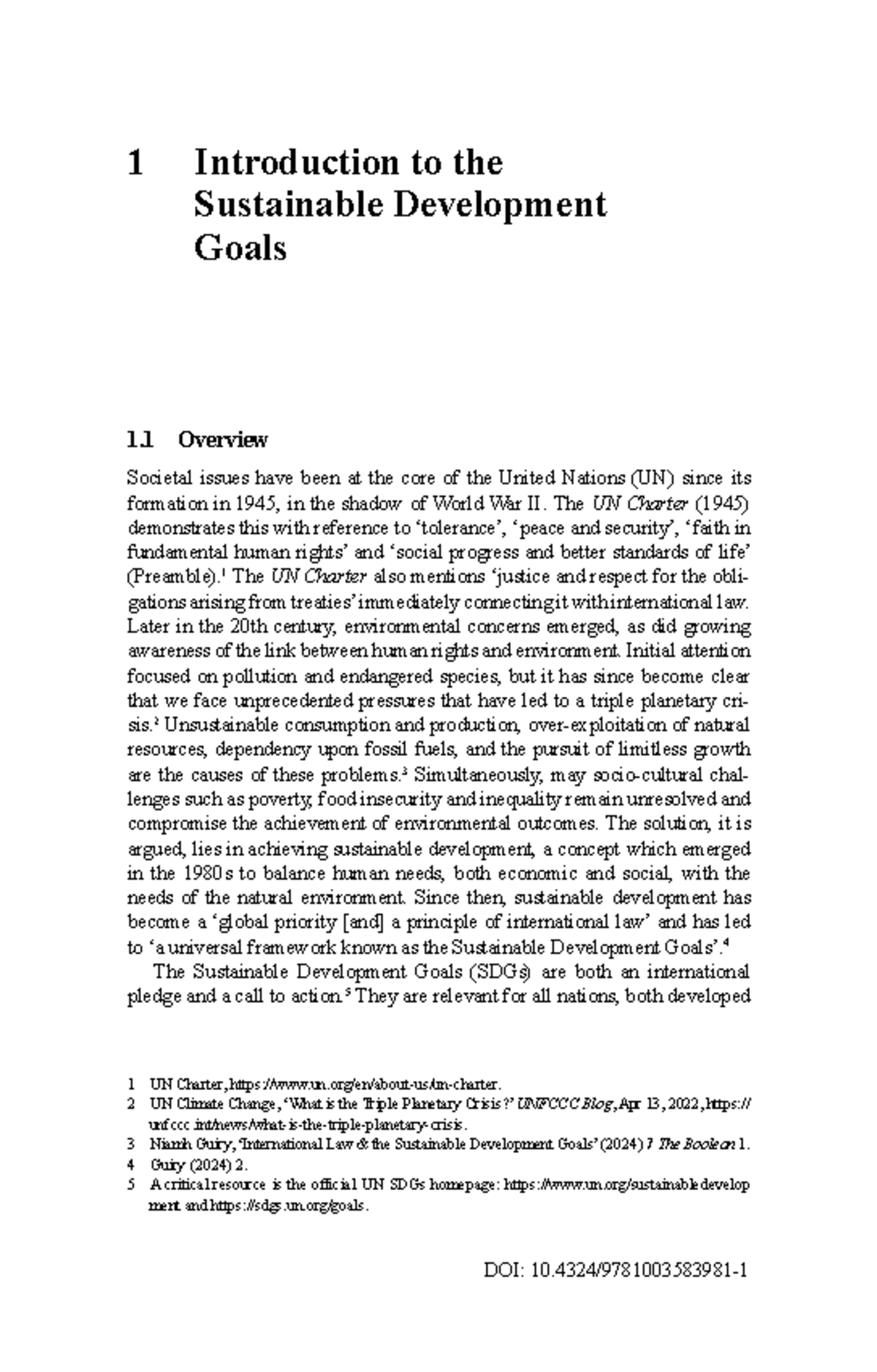 Introduction to the Sustainable Development Goals (SDGs) - Chapter 1 ...