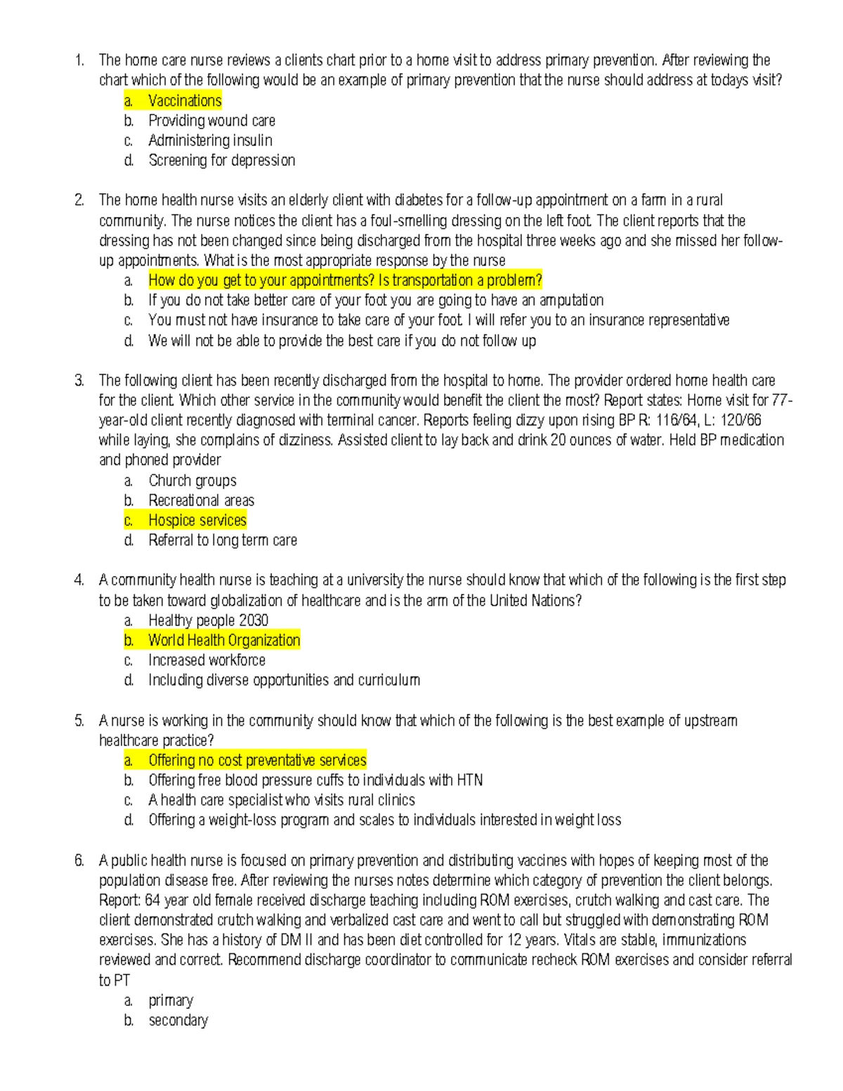 Community Health Exam 1 Review: Key Concepts and Prevention Strategies ...