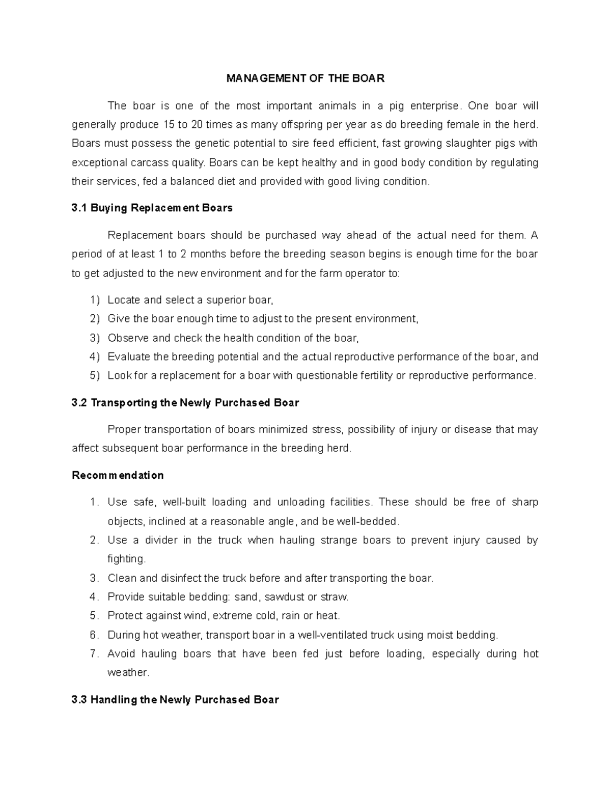 Management of the Boar: Essential Guidelines for Effective Breeding ...