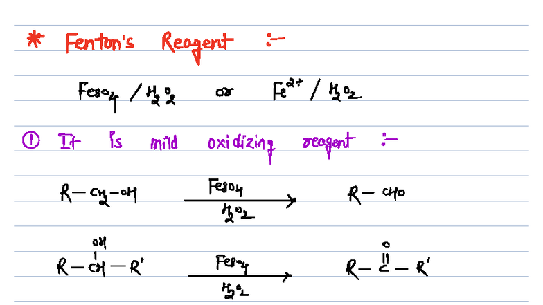 Addition OC - Chem 4202: Reagents and Reactions Overview - Studocu