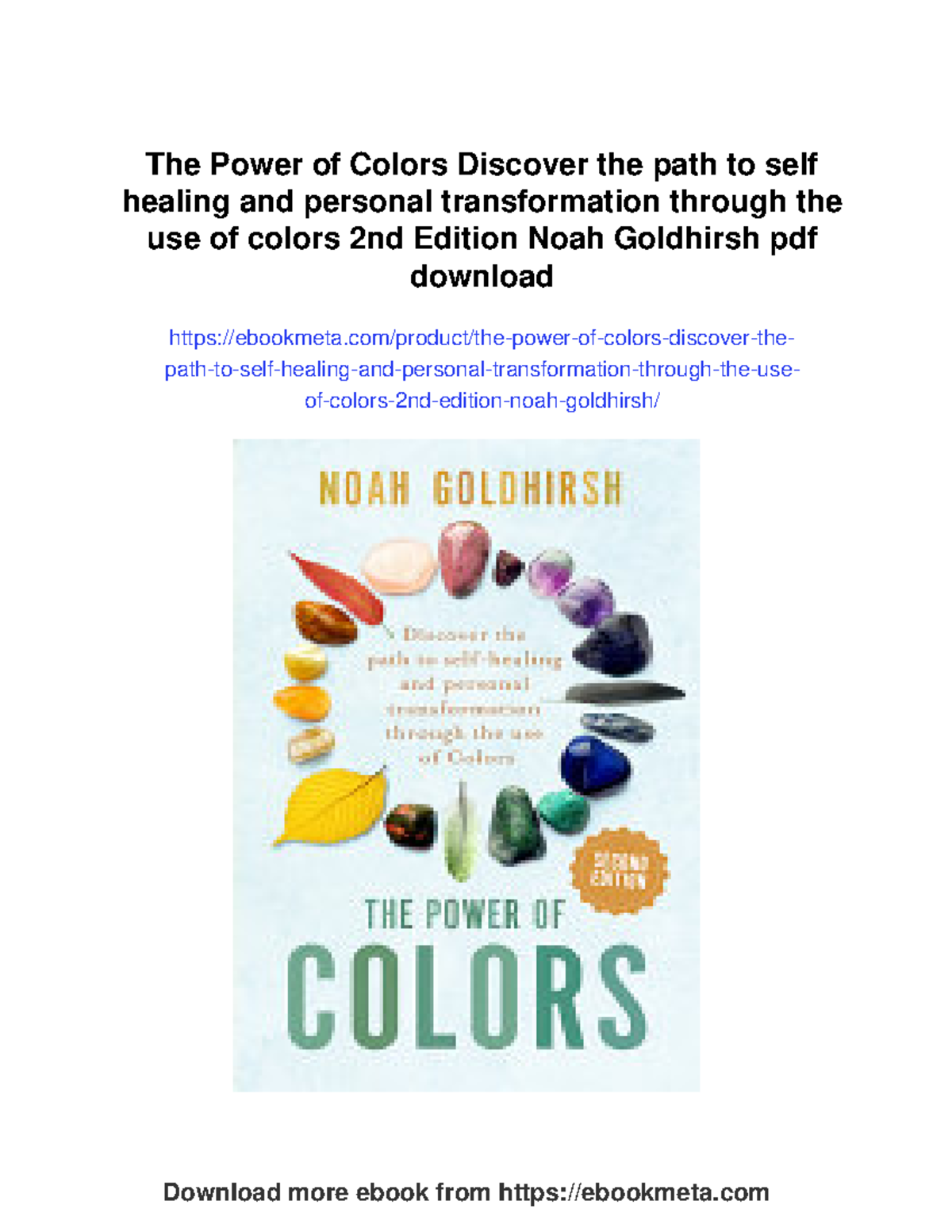 The Power of Colors: Self-Healing & Transformation Through Color - Studocu