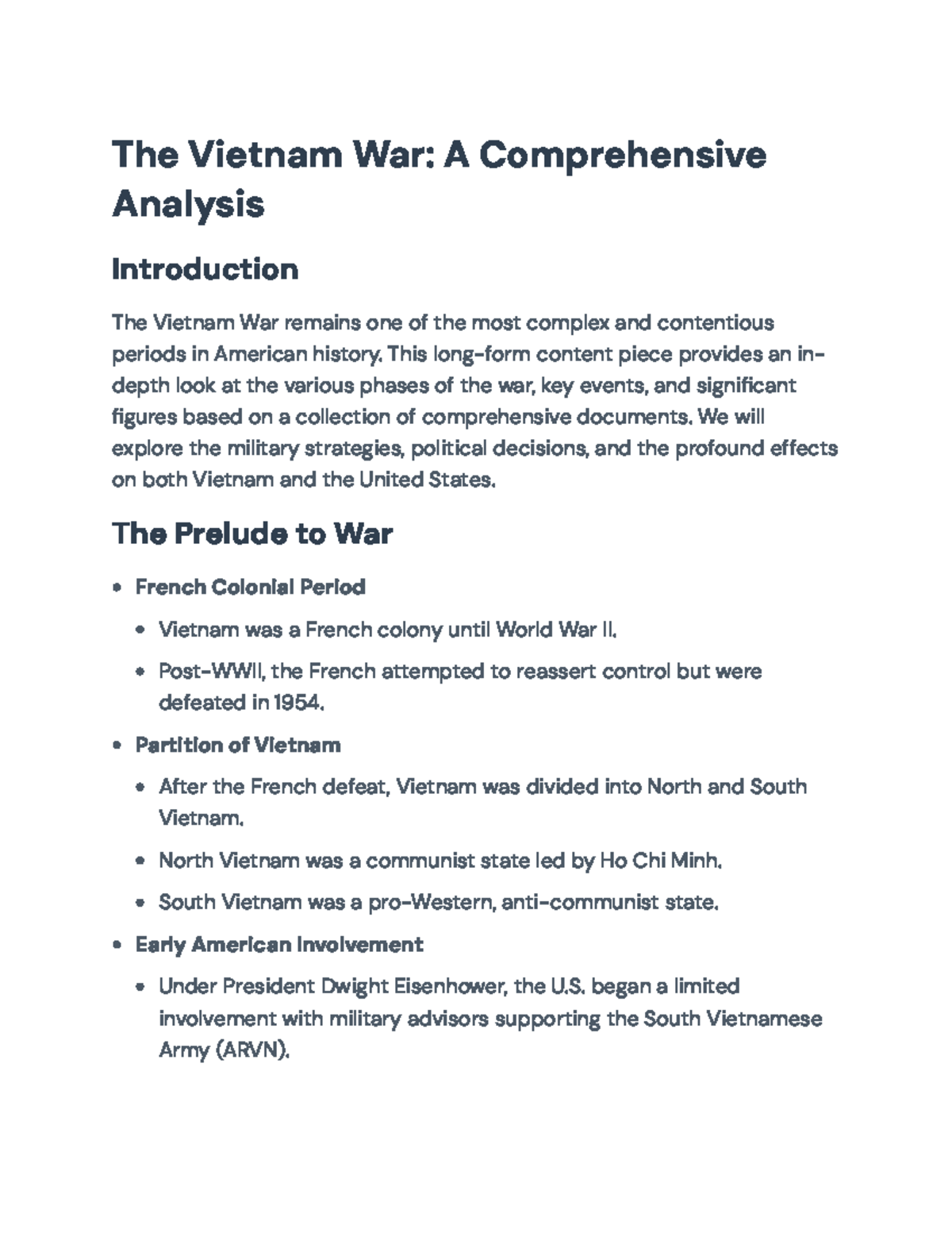 Comprehensive Analysis of the Vietnam War: Key Events and Impacts - The ...