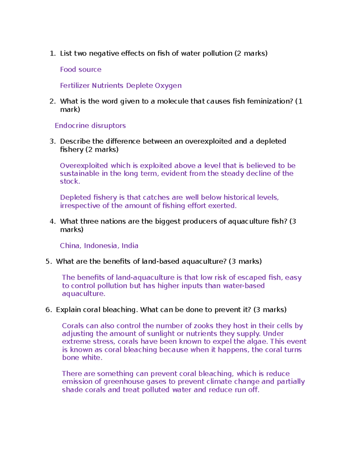 Environmental Science Final Exam Study Notes (ESC101) - Studocu