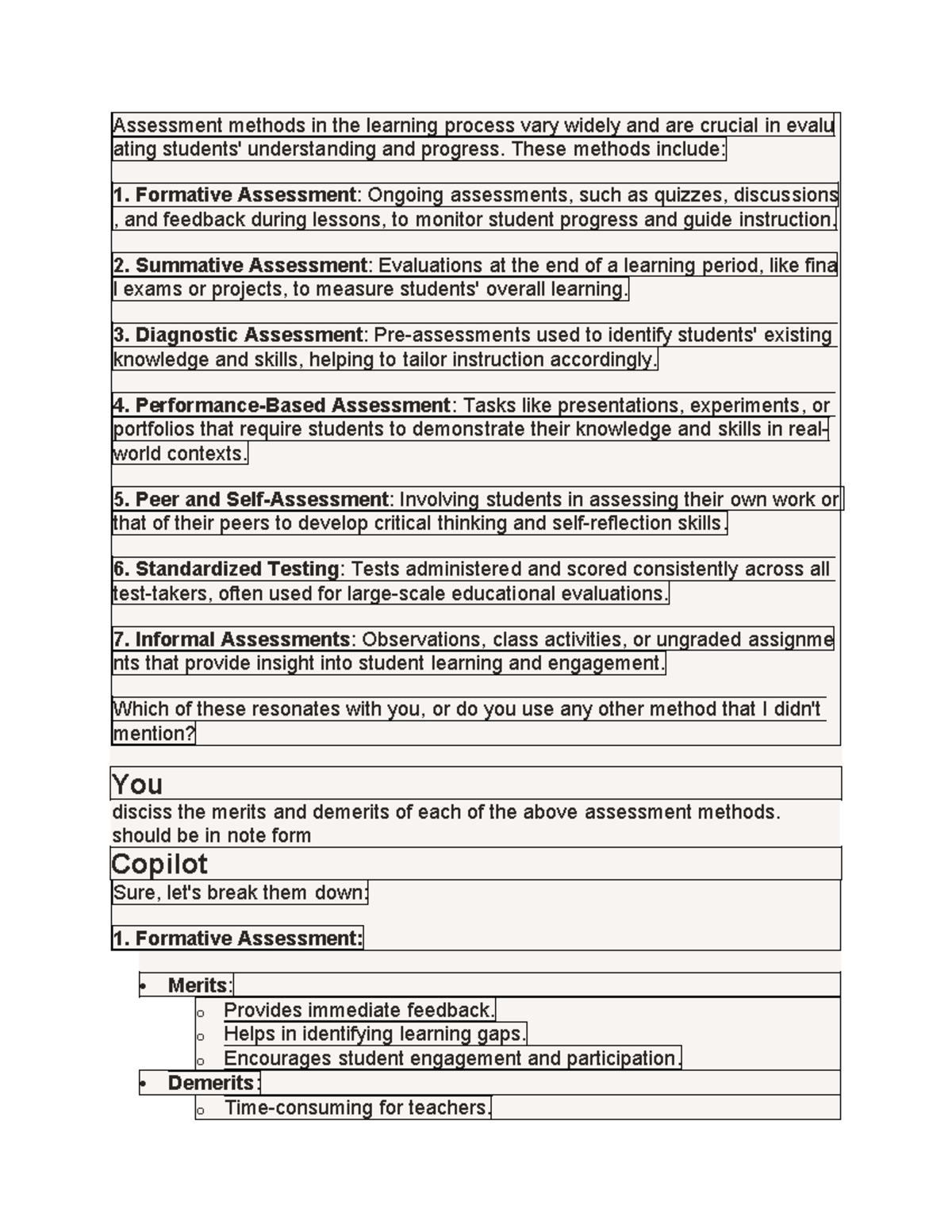Assessment Methods and Their Effectiveness in Learning Processes - Studocu