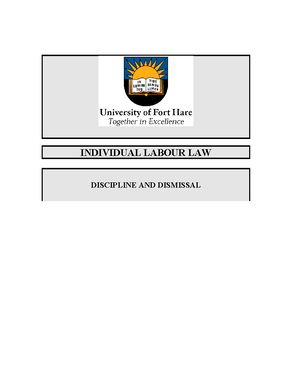 Labour Law Assignment 1: Understanding Dismissal Types in SA Law - Studocu