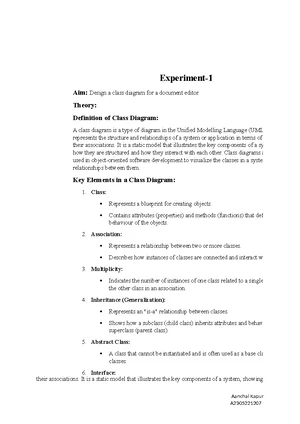 SE SEM 5 LAB File - LAB 1 1 What is uml? Unified Modeling Language (UML ...