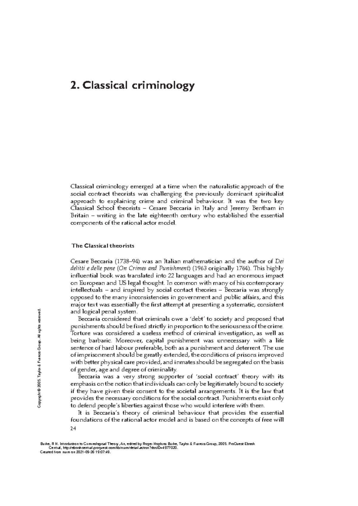 Annotated Bibliography Reading 1 - An Introduction to Criminological ...