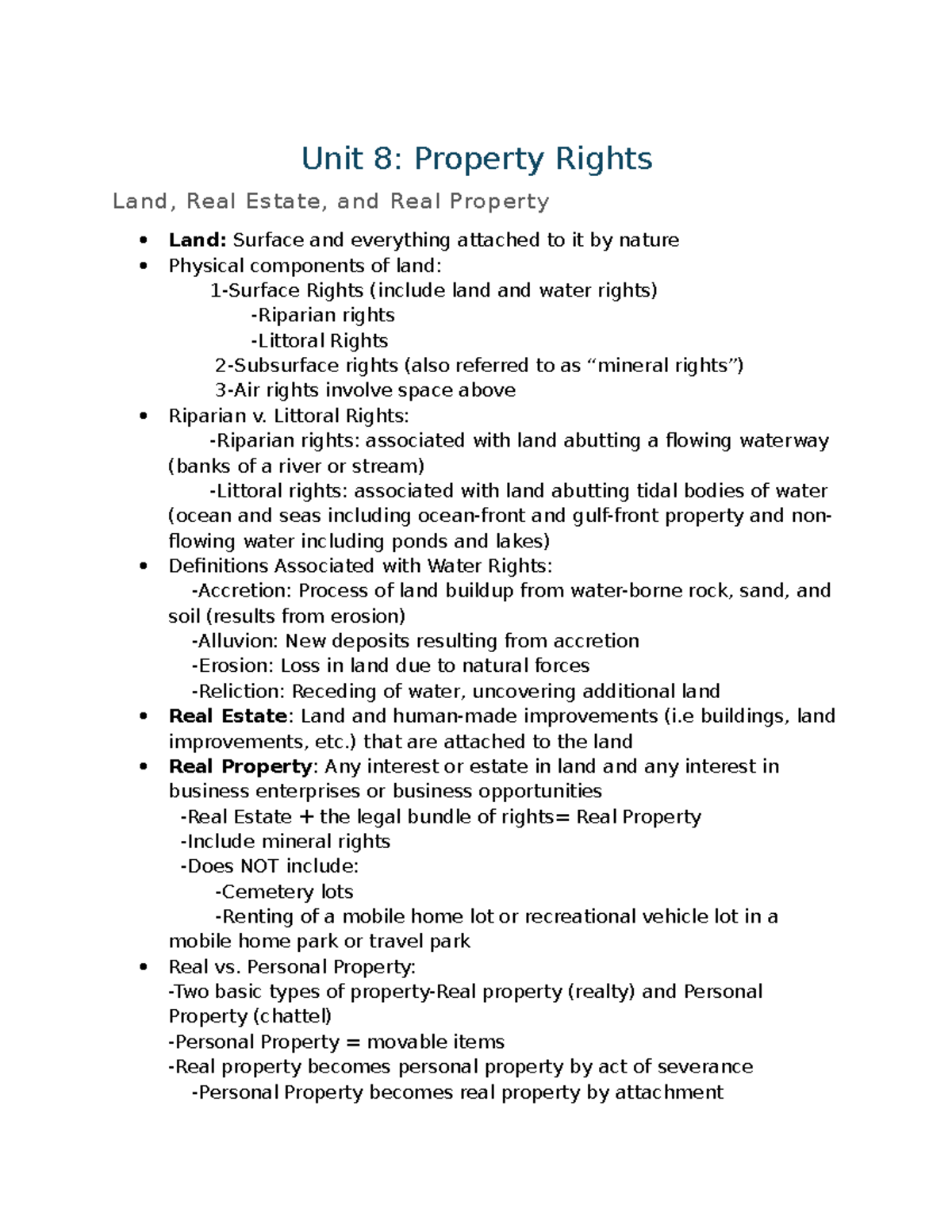 Unit 9: Titles, Deeds, and Ownership Restrictions - Property Law ...