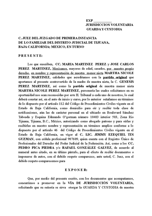Modelo de demanda de juicio de desahucio - C. JUEZ DE LO CIVIL EN TURNO ...