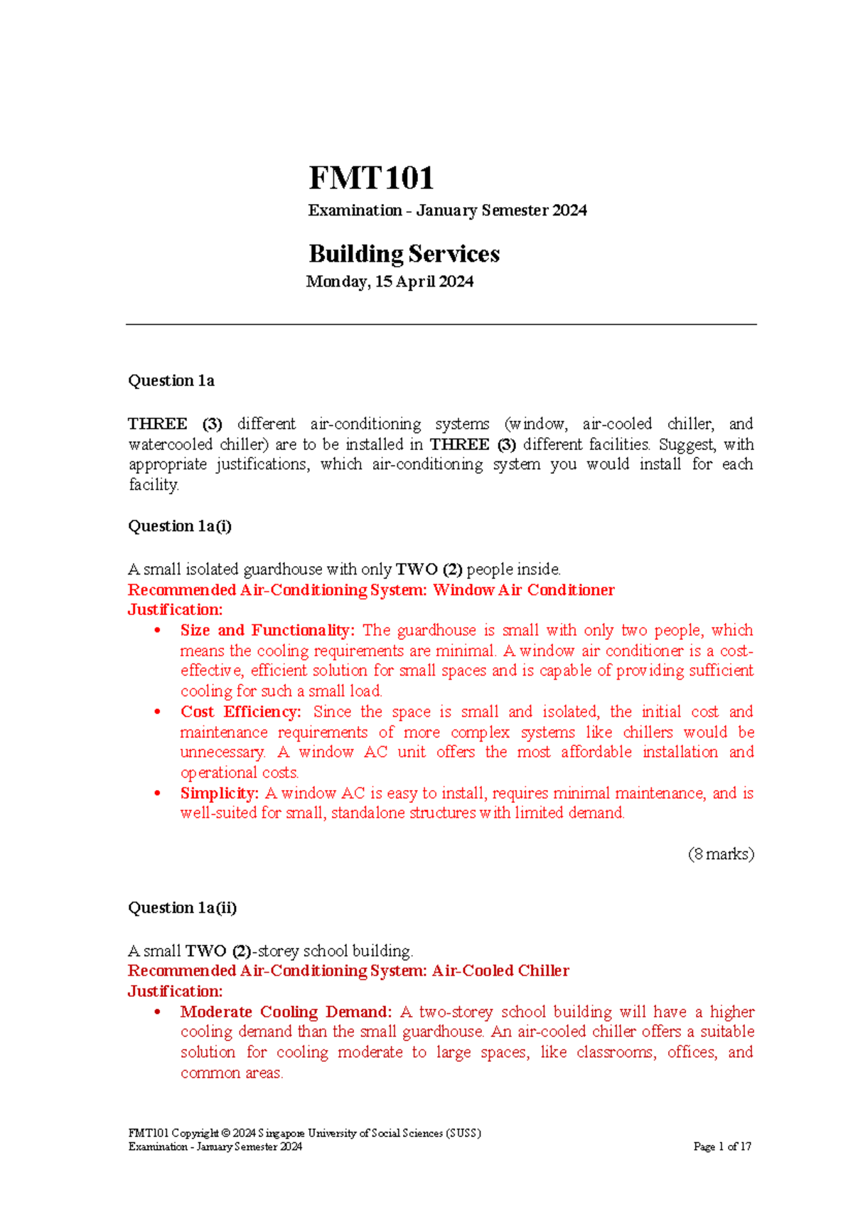 FMT101 JAN 2024 EQP - ALL IN DETAIL - FMT Examination - January ...