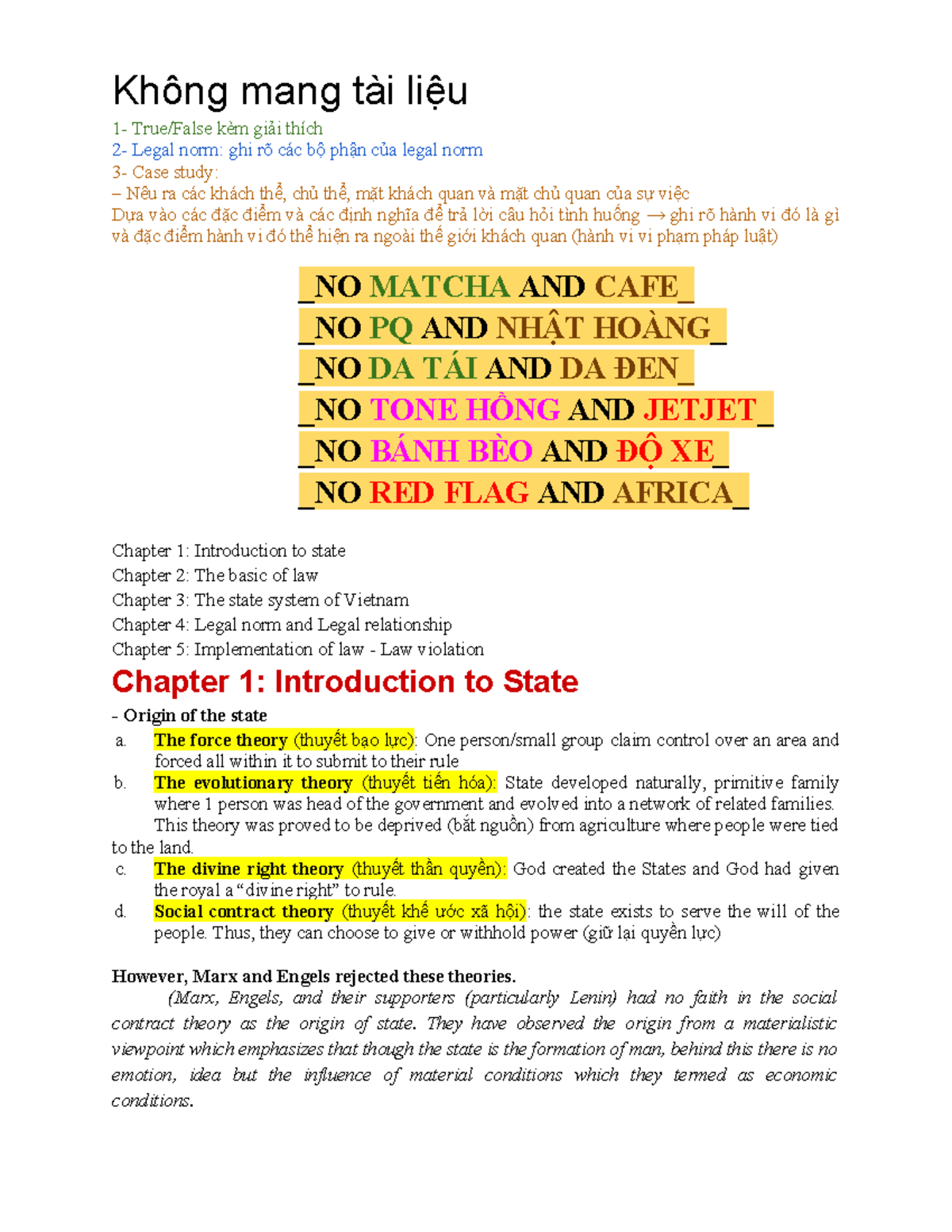 General Law - Final Exam Study Guide - Studocu