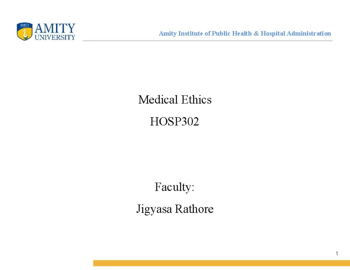 Module 1: Law and ethics in medical practice HOSP302 - Studocu