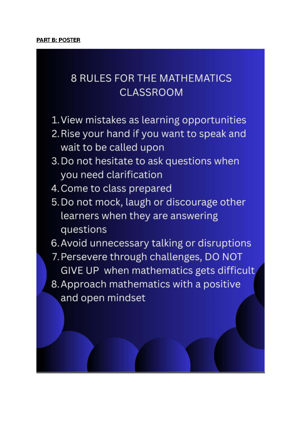 Mathematics Classroom Rules: 8 Key Guidelines for Success - Studocu