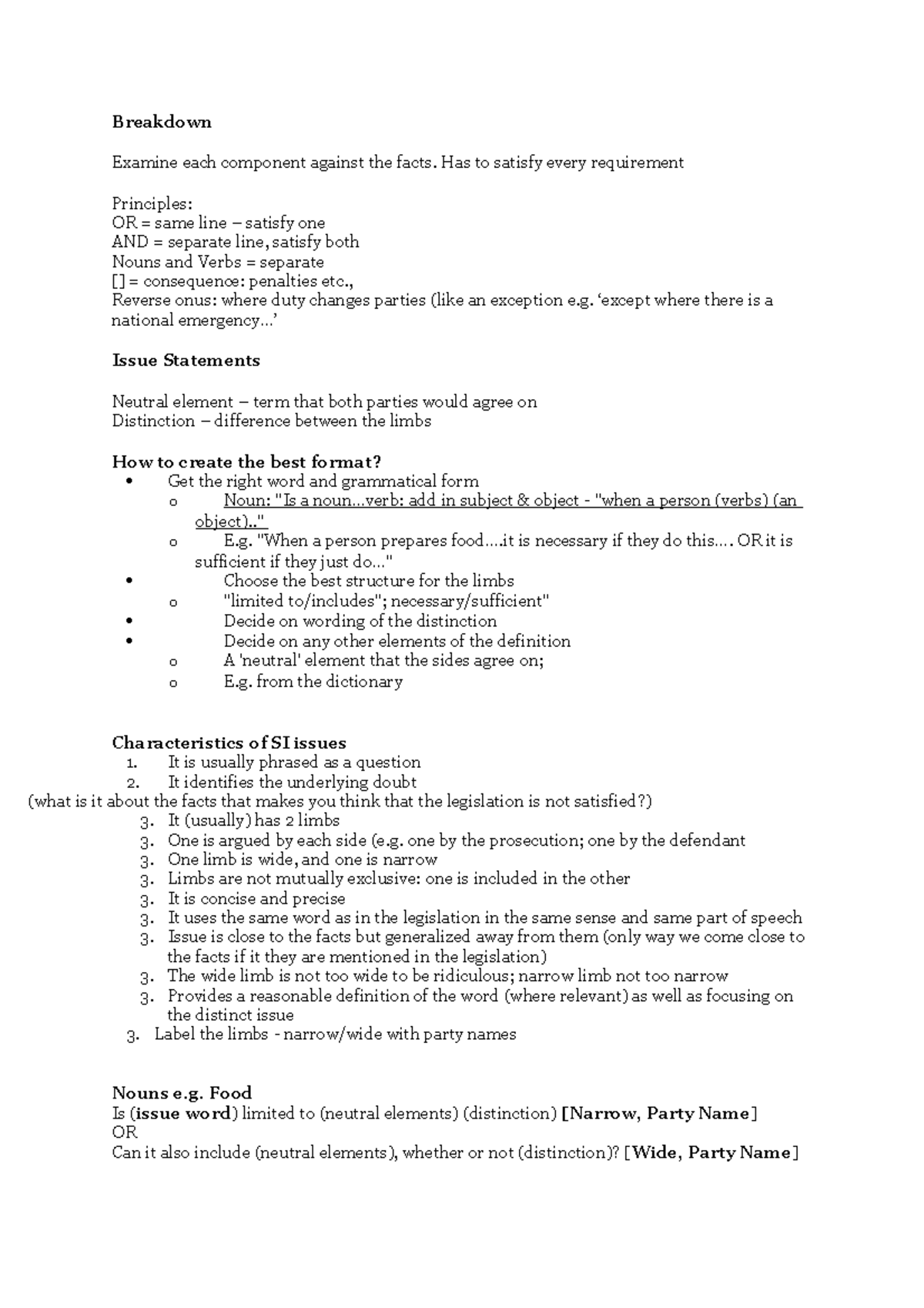 213 Cheat Sheet - Summary Introduction to Statute Law - Breakdown ...