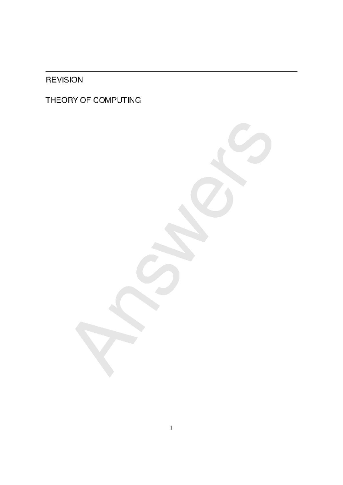 Computability Revision (Solutions) - Answers REVISION THEORY OF ...