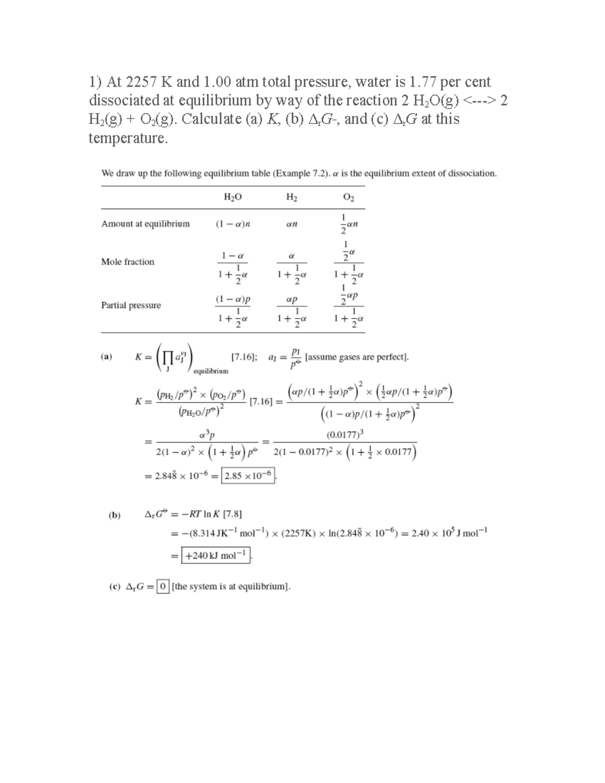 Problem Set 7 Solutions: Equilibrium Calculations in Chemistry - Studocu