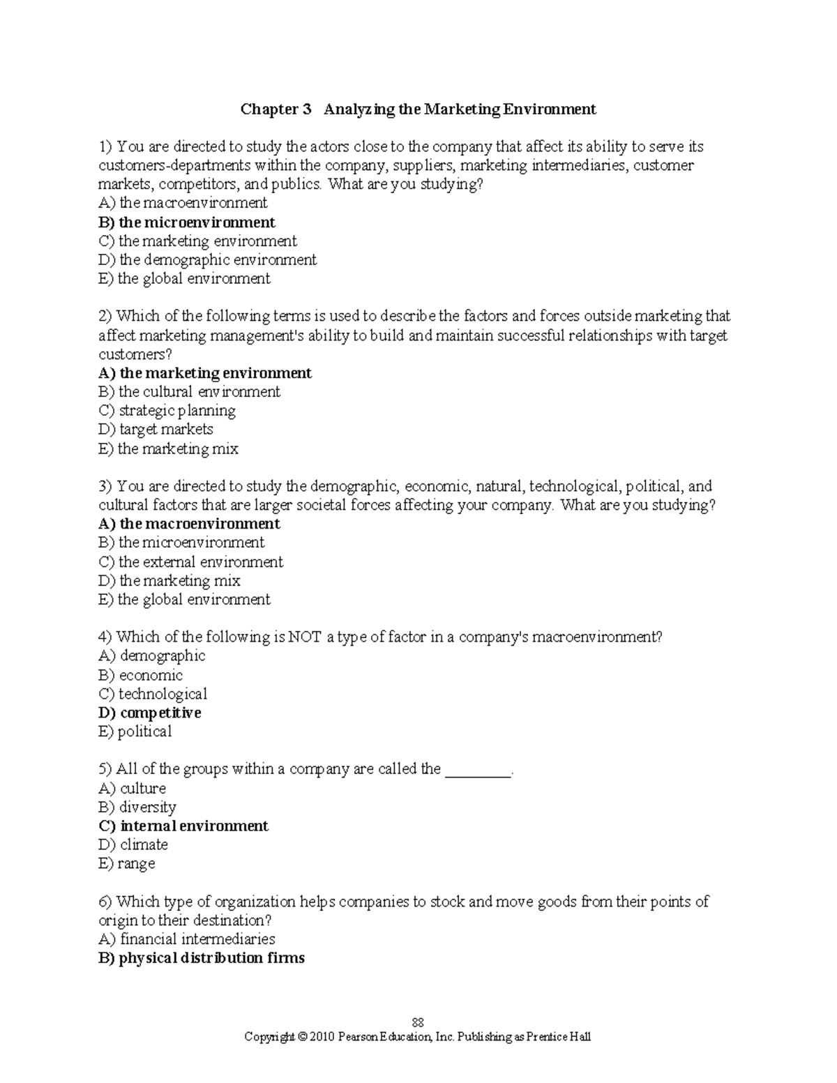 Kotler MKT 101: Chapter 3 - Analyzing the Marketing Environment - Studocu