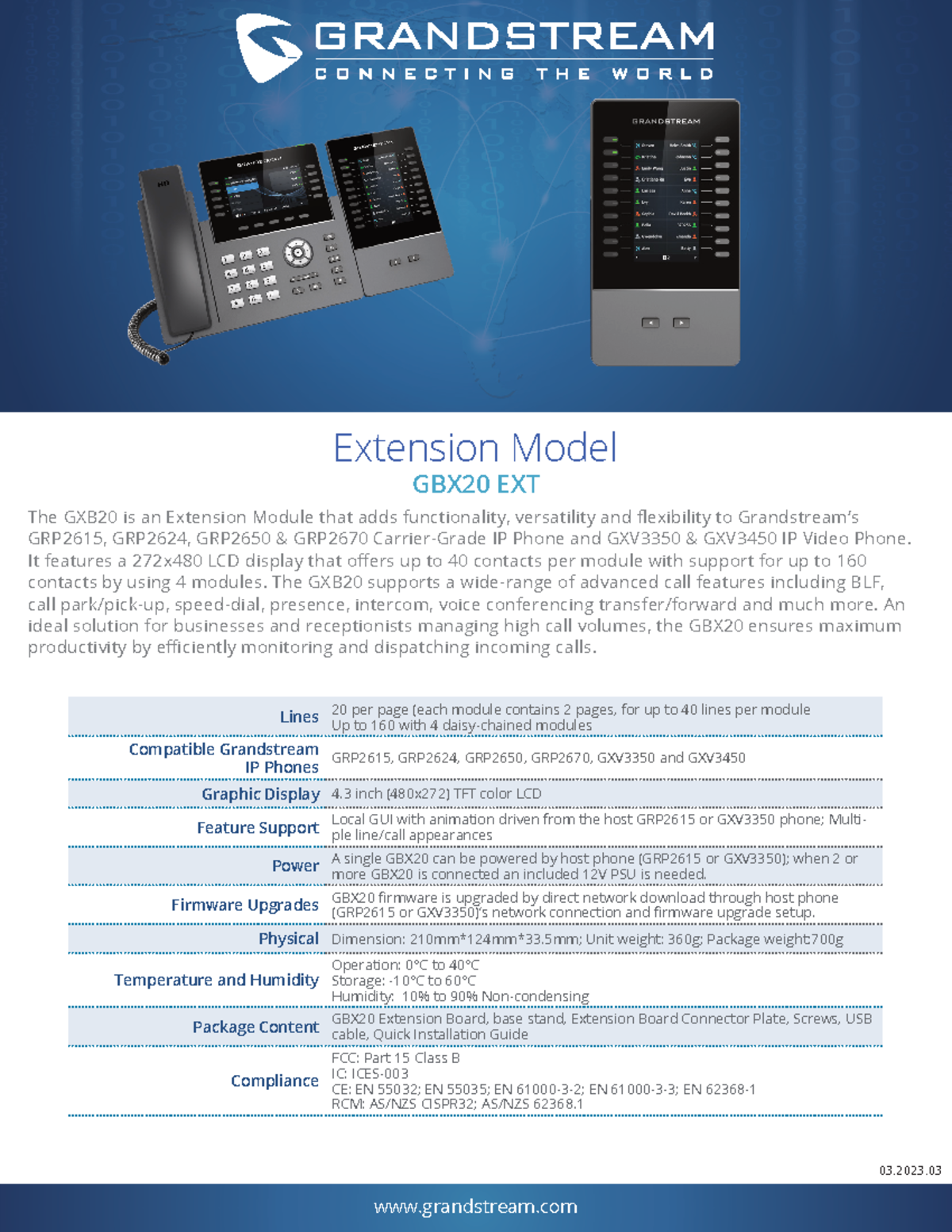 GBX20 Extension Module Datasheet for Grandstream Phones - Studocu