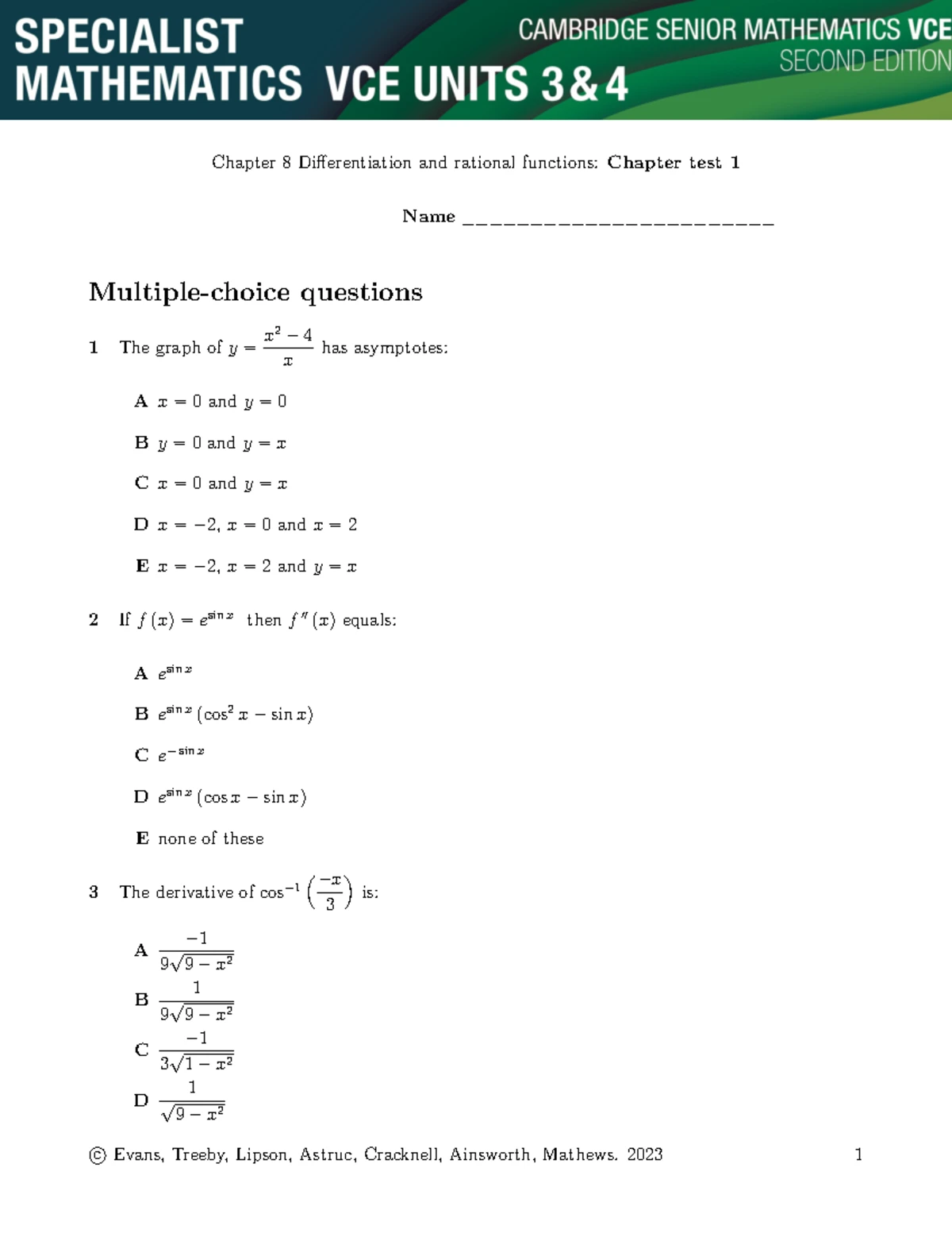 Complex Numbers Revision Booklet - Exam Qs & Solutions - Studocu