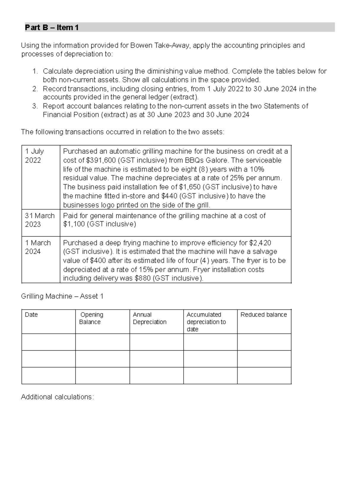 IA1 Practice Exam - Depreciation & Asset Management Analysis - Studocu