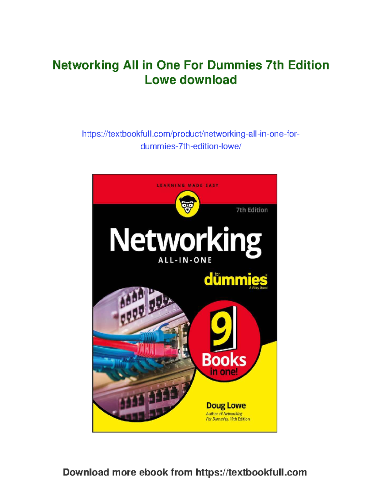 Networking All-in-One For Dummies 7th Edition by Doug Lowe Download ...