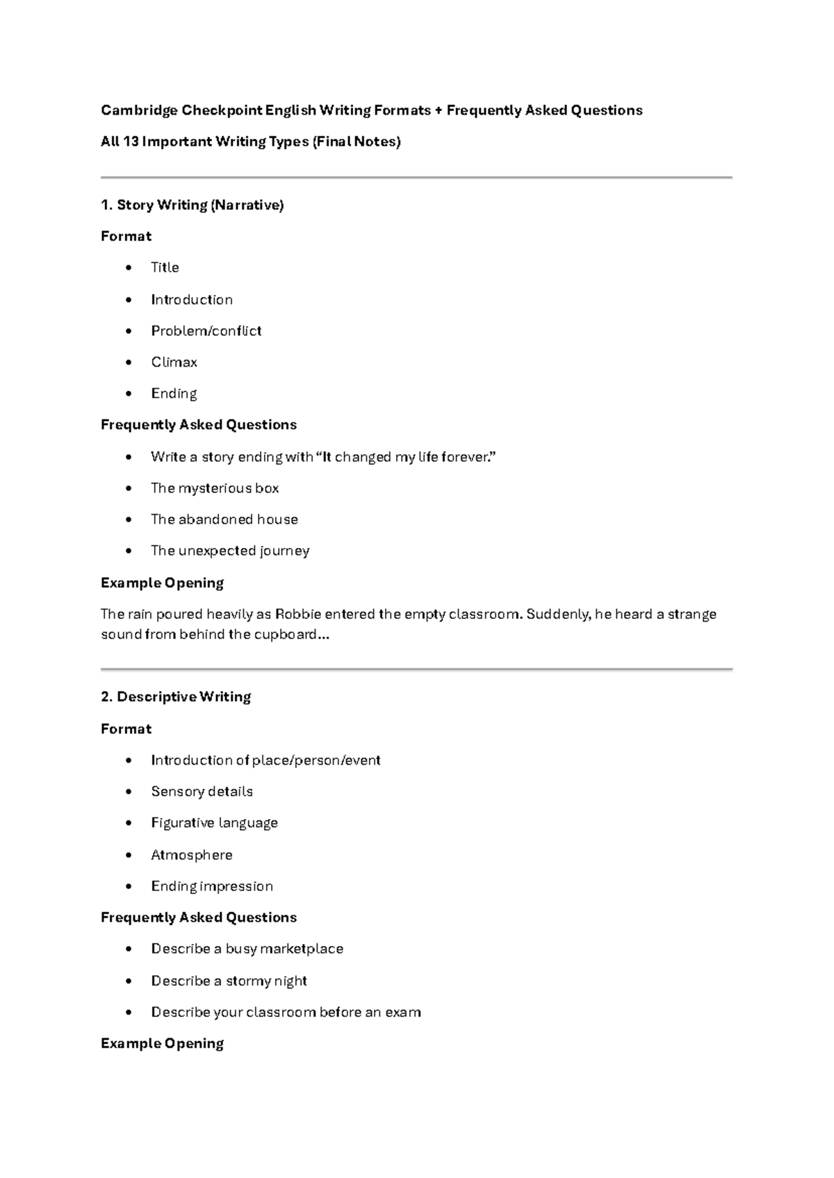 Cambridge Checkpoint English Writing Formats: Essential FAQs & Tips ...