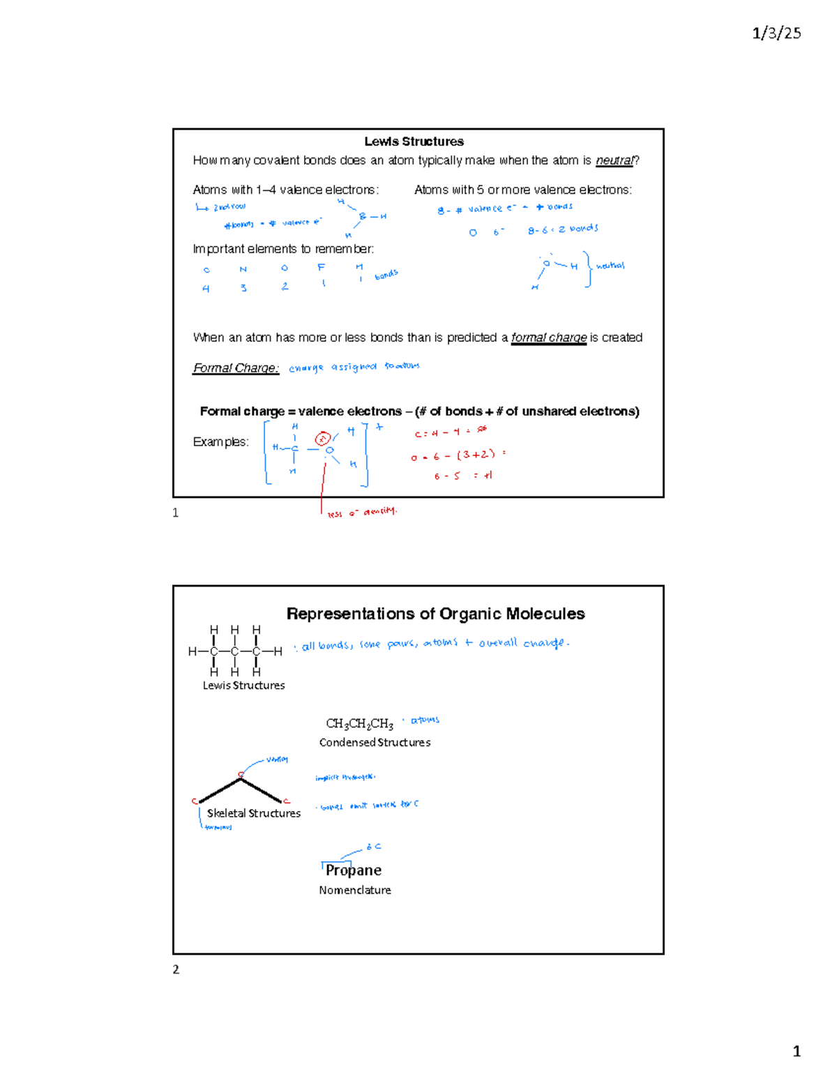 Organic Molecules Representations: Lewis Structures & Bonding Patterns ...