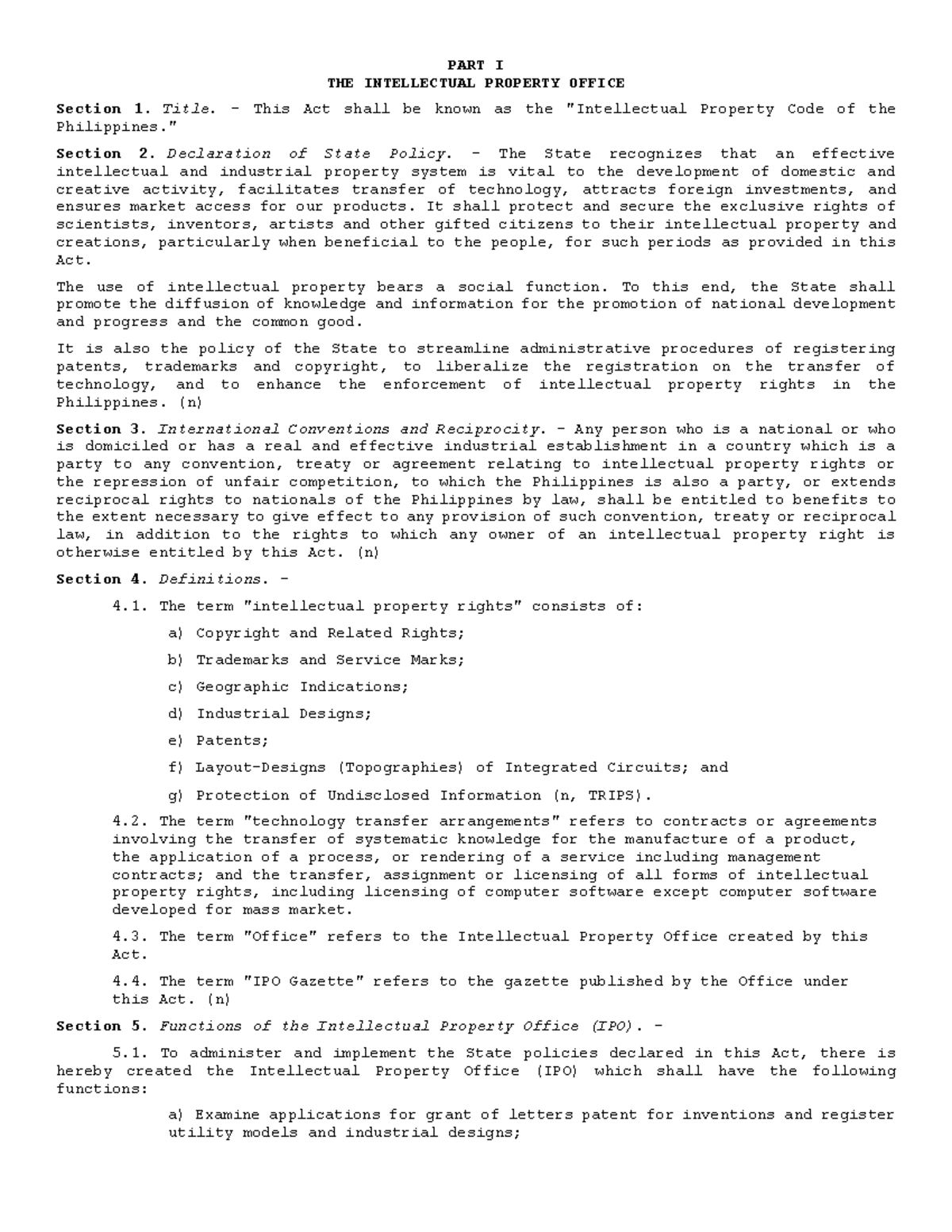 Part 1: Overview of the Intellectual Property Office (IPO) - Studocu