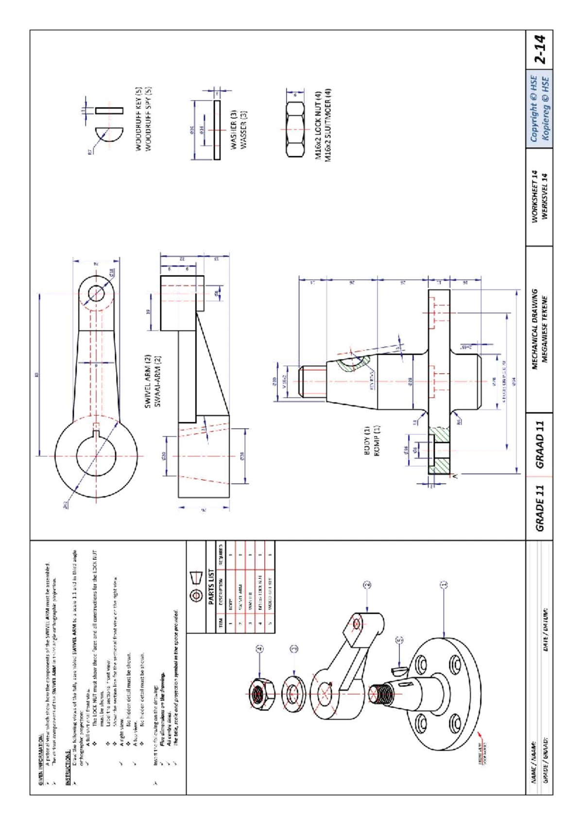 Isometric Drawing Instructions for Engineering Graphics & Design (Grade ...