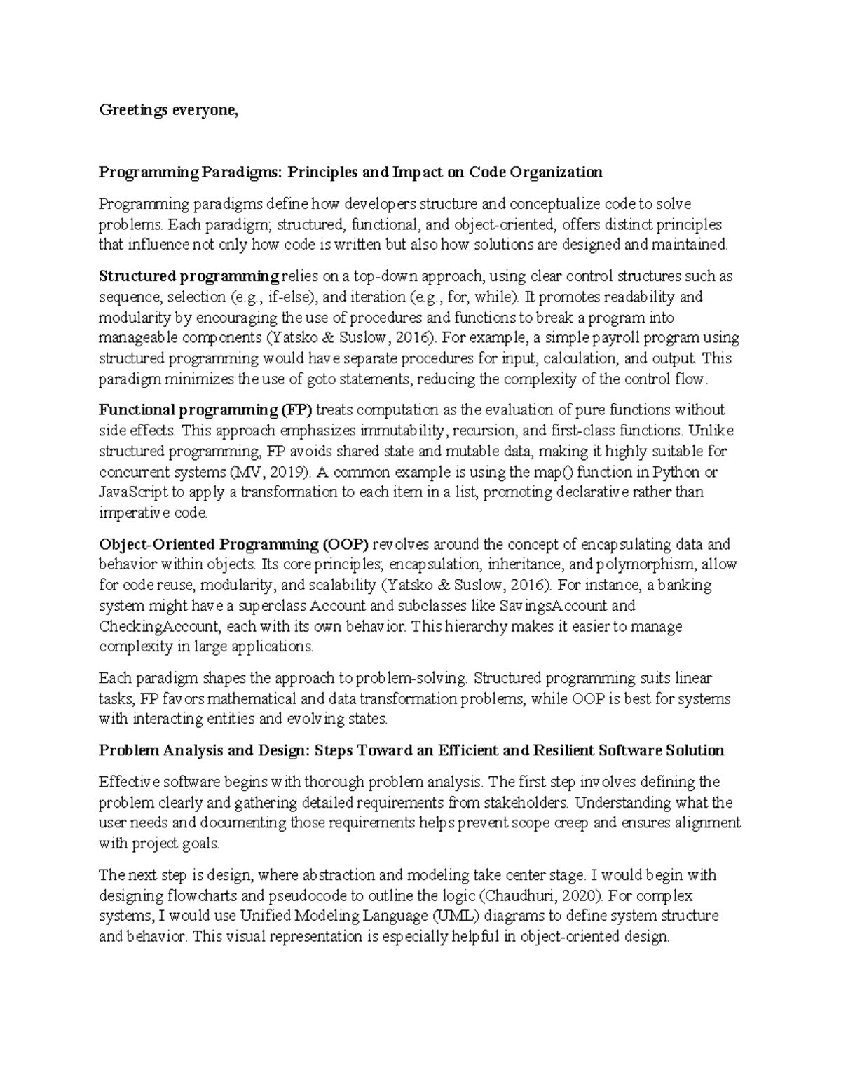 Df 7 - Discussion: Programming Paradigms and Software Design Principles ...