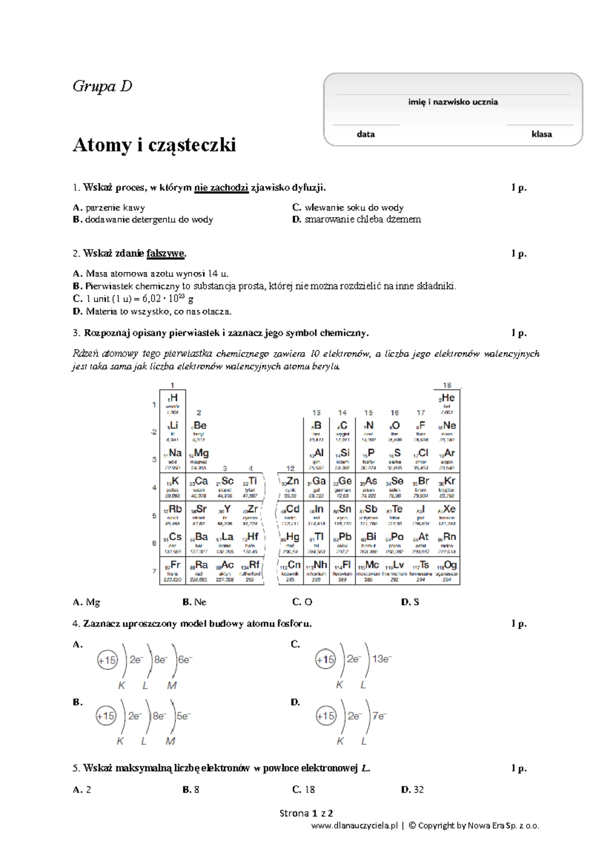 Test z Chemii: Kwasy w klasie 8 - Obszerne pytania i odpowiedzi - Studocu