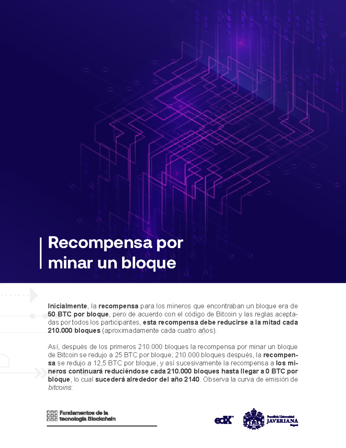 Ensayo sobre la Recompensa y Minado de Bloques en Bitcoin - Studocu