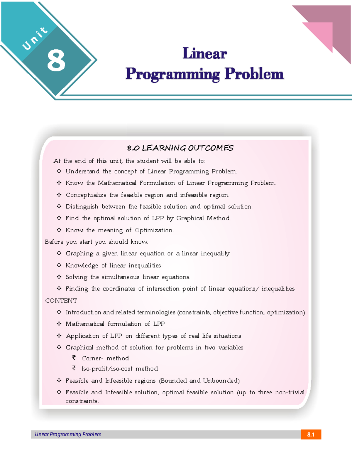 Chapter 8 Linear Programming Problems: Understanding and Applications ...