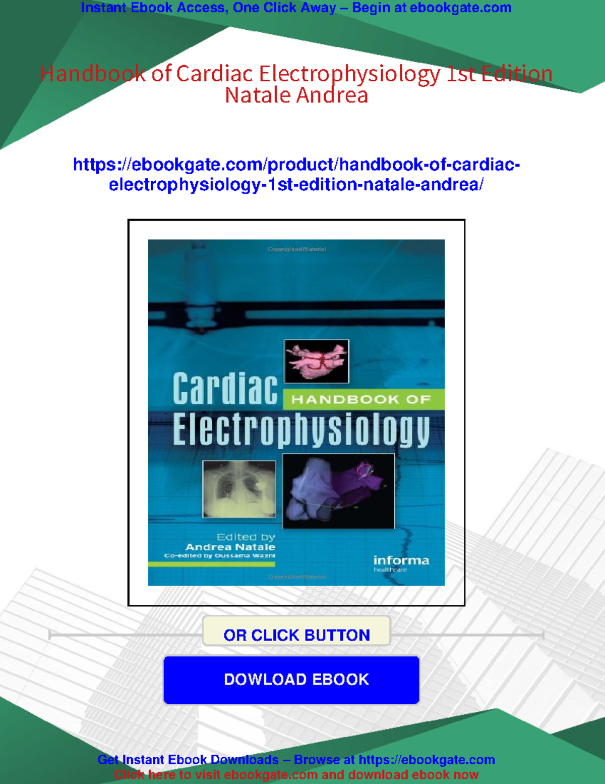 Handbook of Cardiac Electrophysiology: A Comprehensive Guide - Studocu